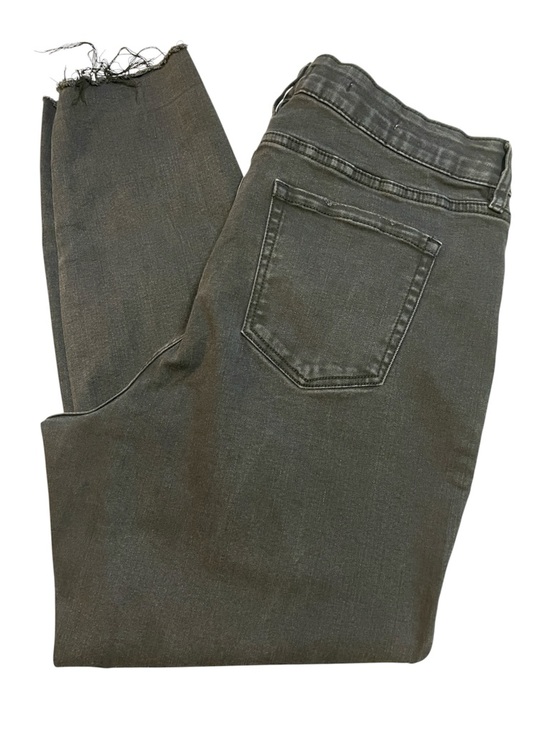 Ava & Viv Denim - Ava & Viv Black Mid-Rise Skinny Cropped Raw-Hem Ankle Jeans